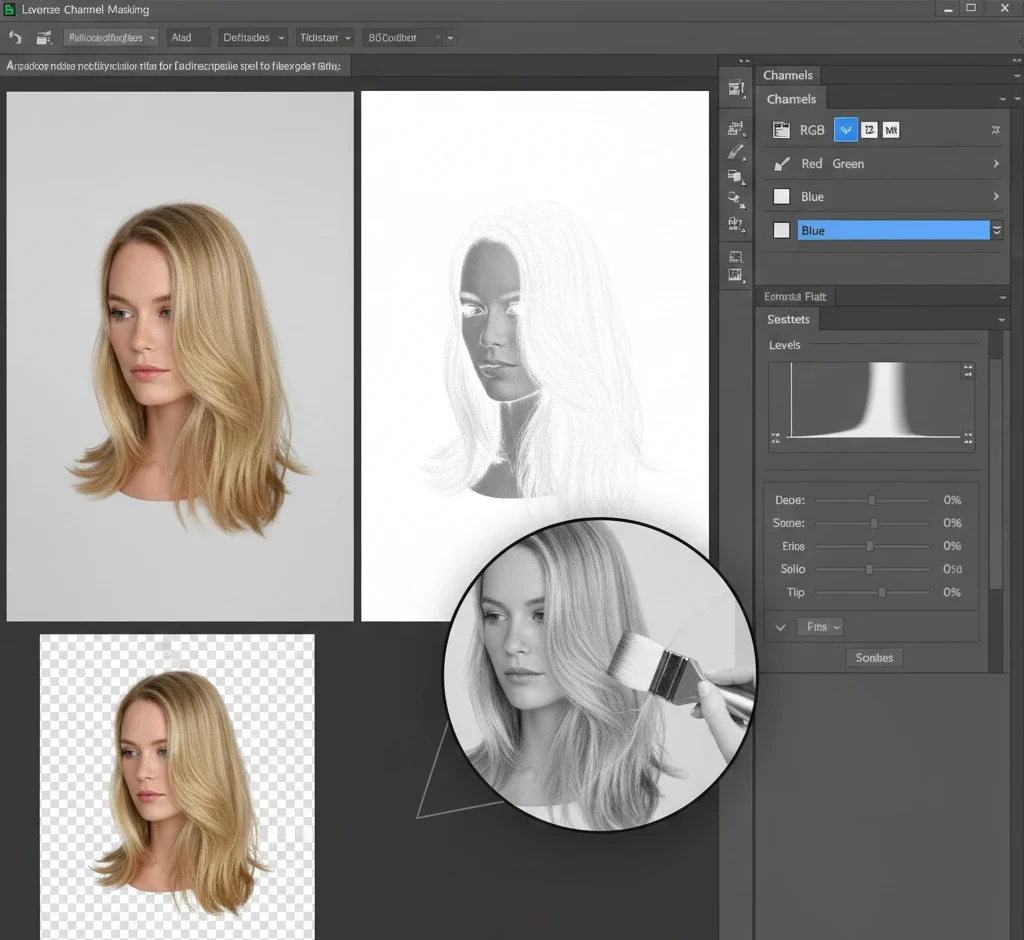 Advanced Method Channel Masking for Complex Hair