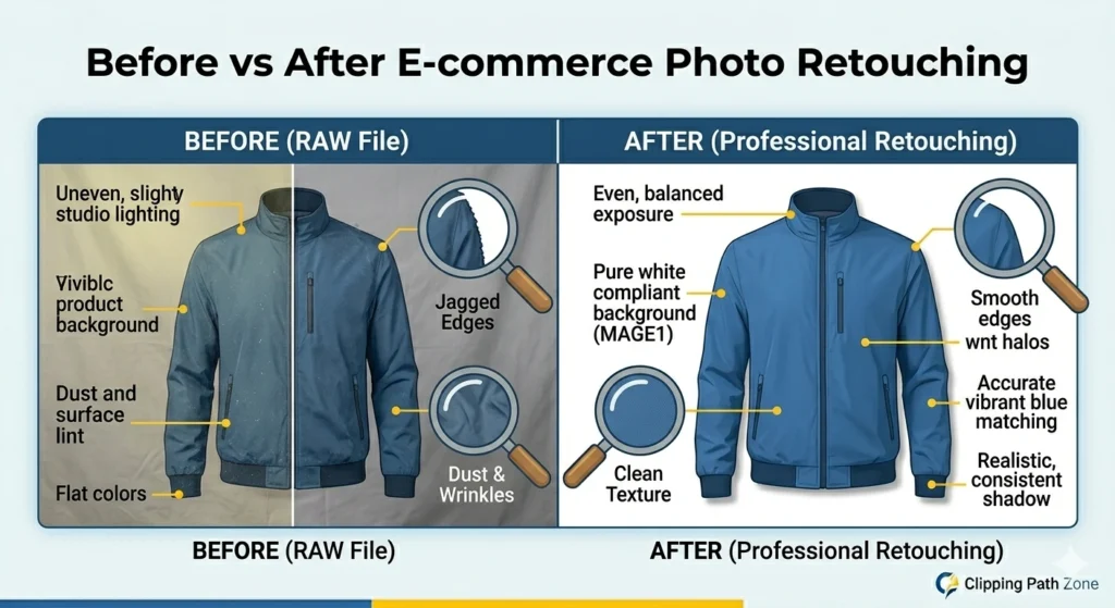 E-commerce photo retouching